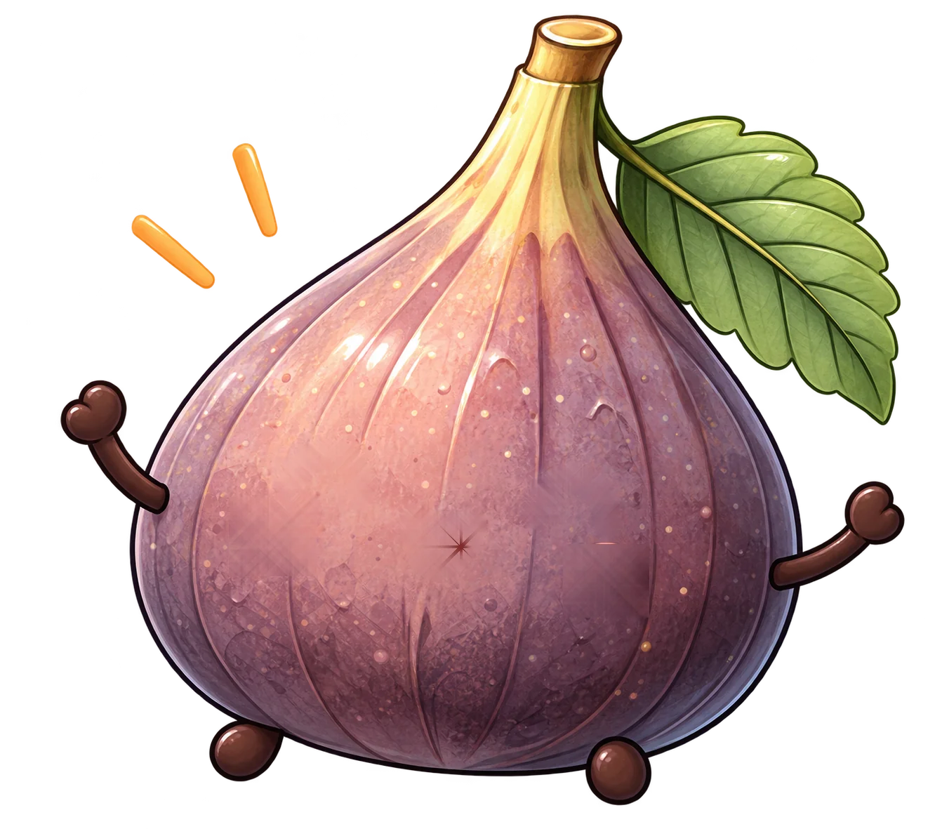 Cute fig mascot